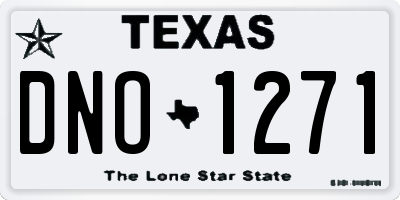 TX license plate DNO1271