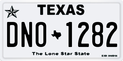 TX license plate DNO1282