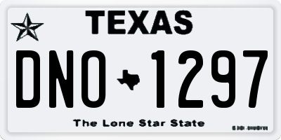 TX license plate DNO1297