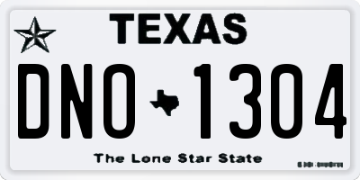 TX license plate DNO1304