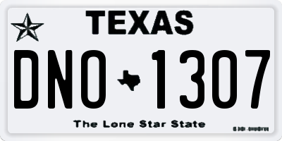 TX license plate DNO1307