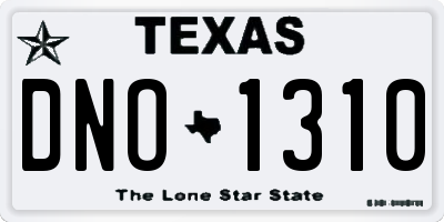 TX license plate DNO1310