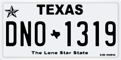 TX license plate DNO1319