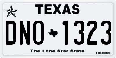 TX license plate DNO1323