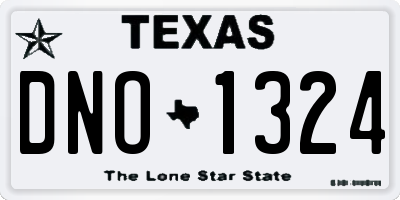TX license plate DNO1324