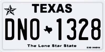 TX license plate DNO1328