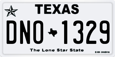 TX license plate DNO1329