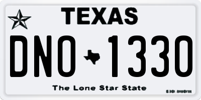 TX license plate DNO1330