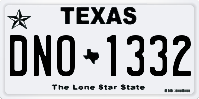 TX license plate DNO1332