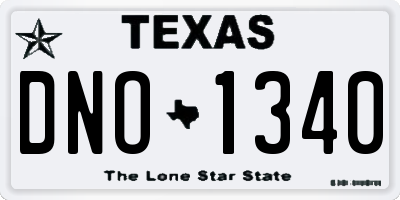 TX license plate DNO1340