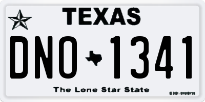 TX license plate DNO1341