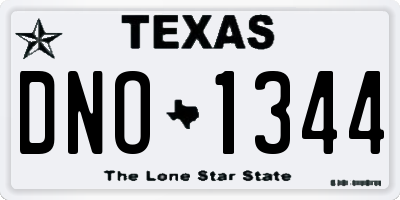 TX license plate DNO1344