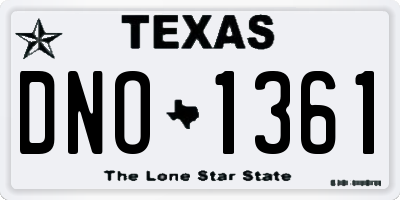 TX license plate DNO1361