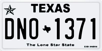 TX license plate DNO1371