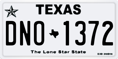 TX license plate DNO1372