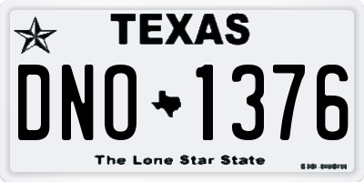 TX license plate DNO1376