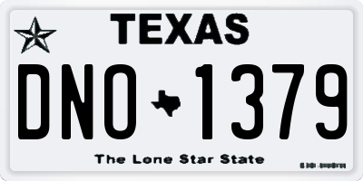TX license plate DNO1379