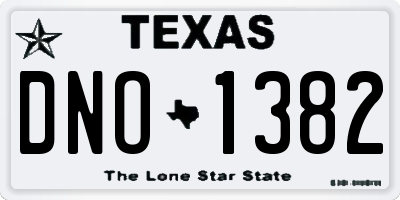 TX license plate DNO1382