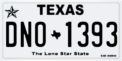 TX license plate DNO1393