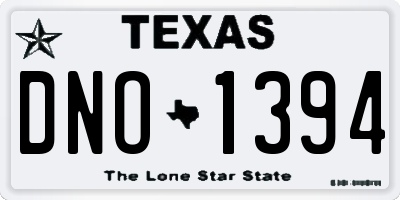 TX license plate DNO1394