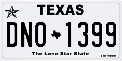 TX license plate DNO1399