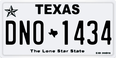 TX license plate DNO1434