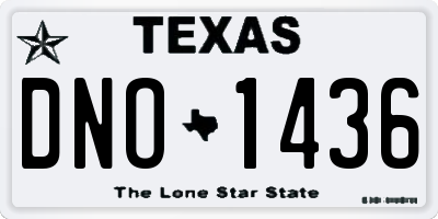 TX license plate DNO1436