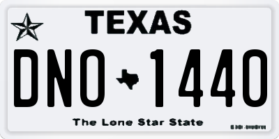 TX license plate DNO1440