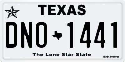 TX license plate DNO1441