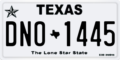 TX license plate DNO1445