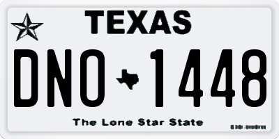 TX license plate DNO1448