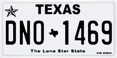 TX license plate DNO1469