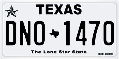 TX license plate DNO1470