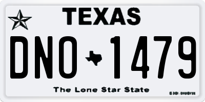 TX license plate DNO1479