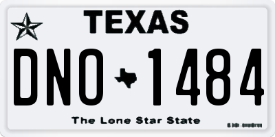 TX license plate DNO1484