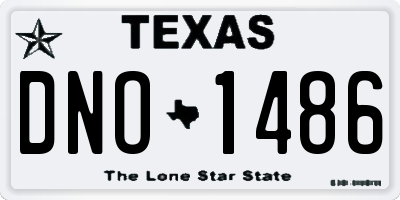 TX license plate DNO1486