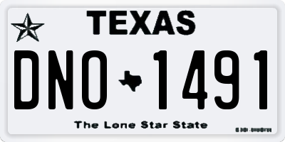 TX license plate DNO1491