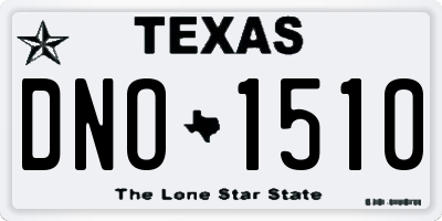 TX license plate DNO1510