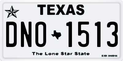TX license plate DNO1513