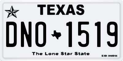 TX license plate DNO1519