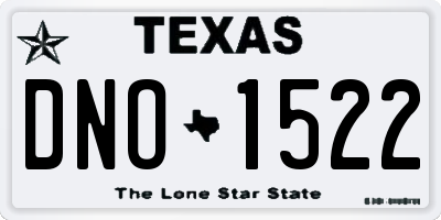 TX license plate DNO1522