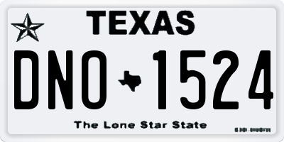 TX license plate DNO1524