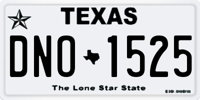 TX license plate DNO1525