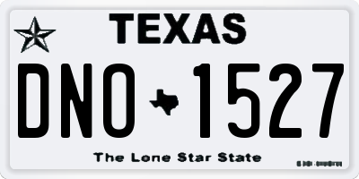 TX license plate DNO1527