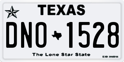 TX license plate DNO1528