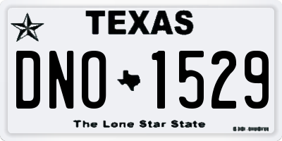TX license plate DNO1529