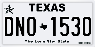 TX license plate DNO1530