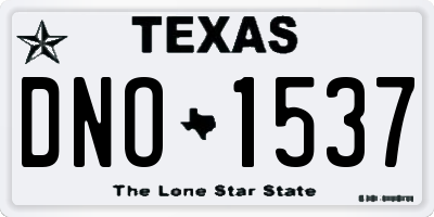 TX license plate DNO1537