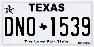 TX license plate DNO1539