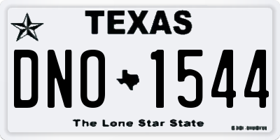 TX license plate DNO1544